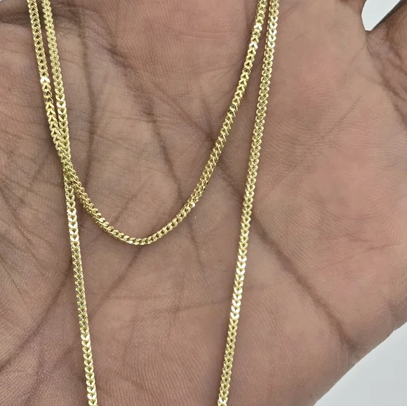 14kt Real Gold Franco Chain 1.4mm 18 Inches